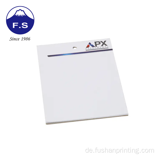 Geklebte Kopfholzpapier angepasstes Logo Notepad gedruckt